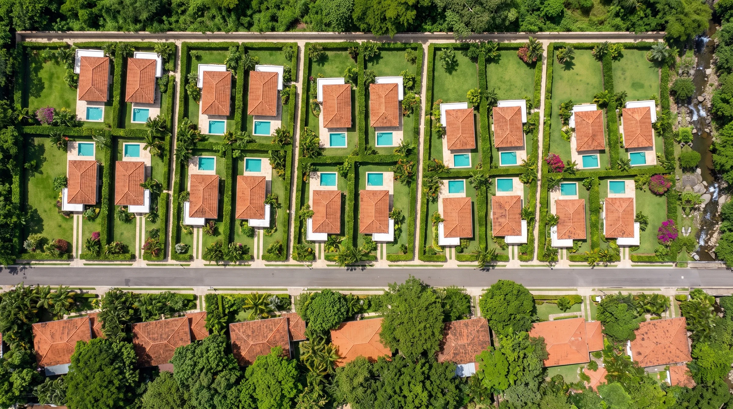 Illustrative top-down rendering of the 20 Phase III homes at Vista Ocotal